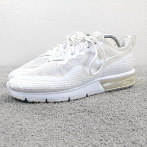 Nike Air Max Sequent 4.5 Womens Size 10 Running Shoes White Sneakers BQ8824-104